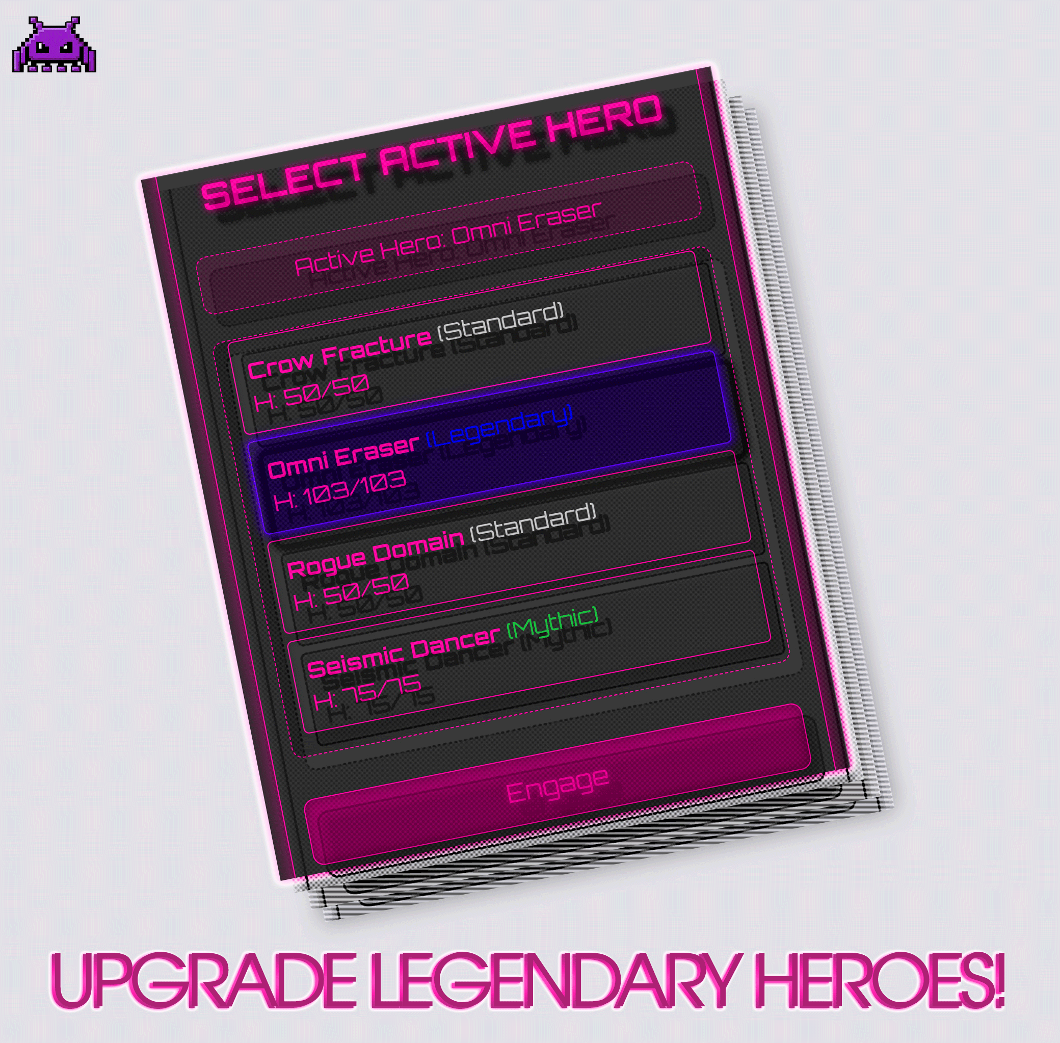 Concept art of a hero character in battle armor