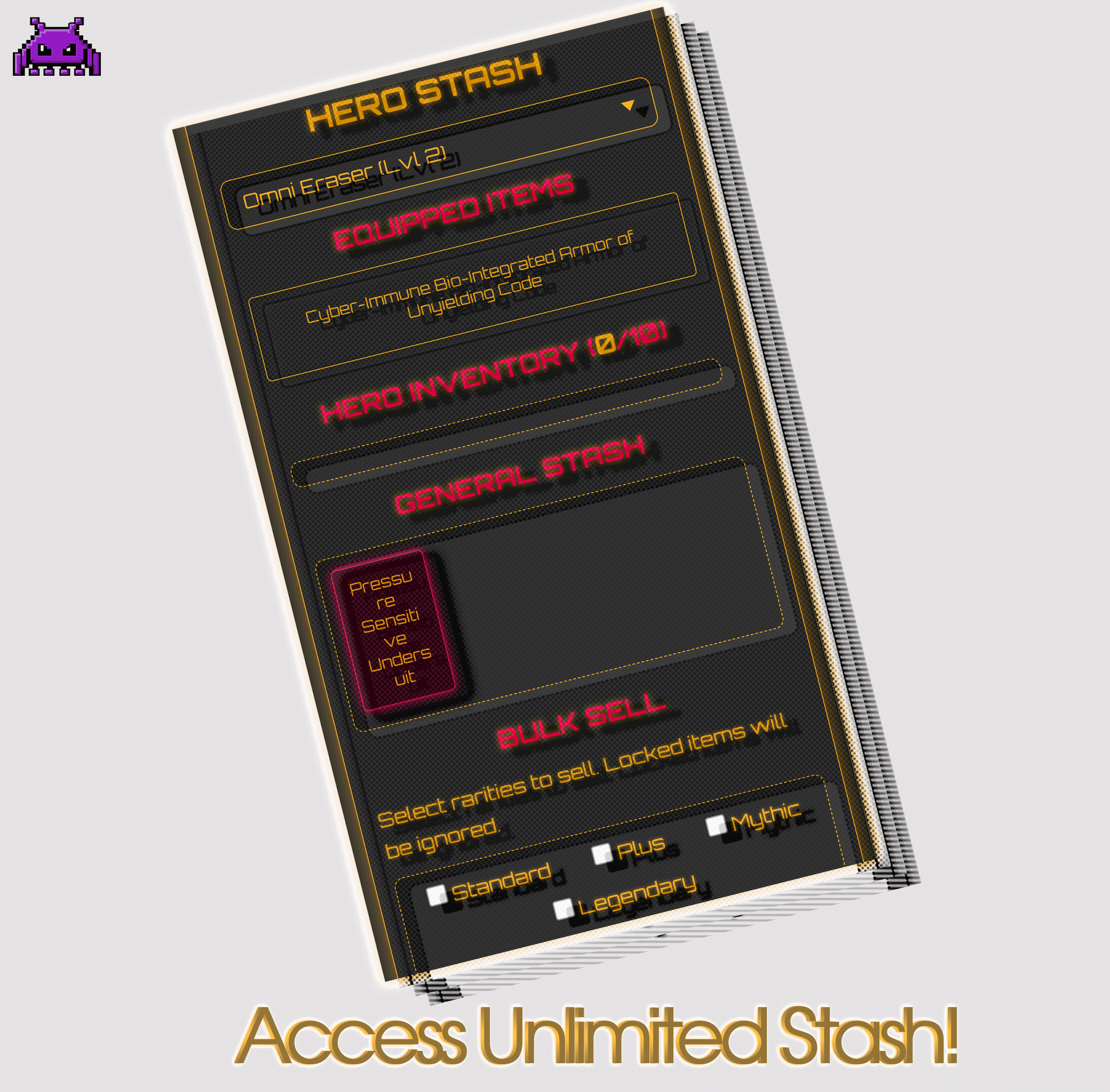 Concept art of a hero character in battle armor